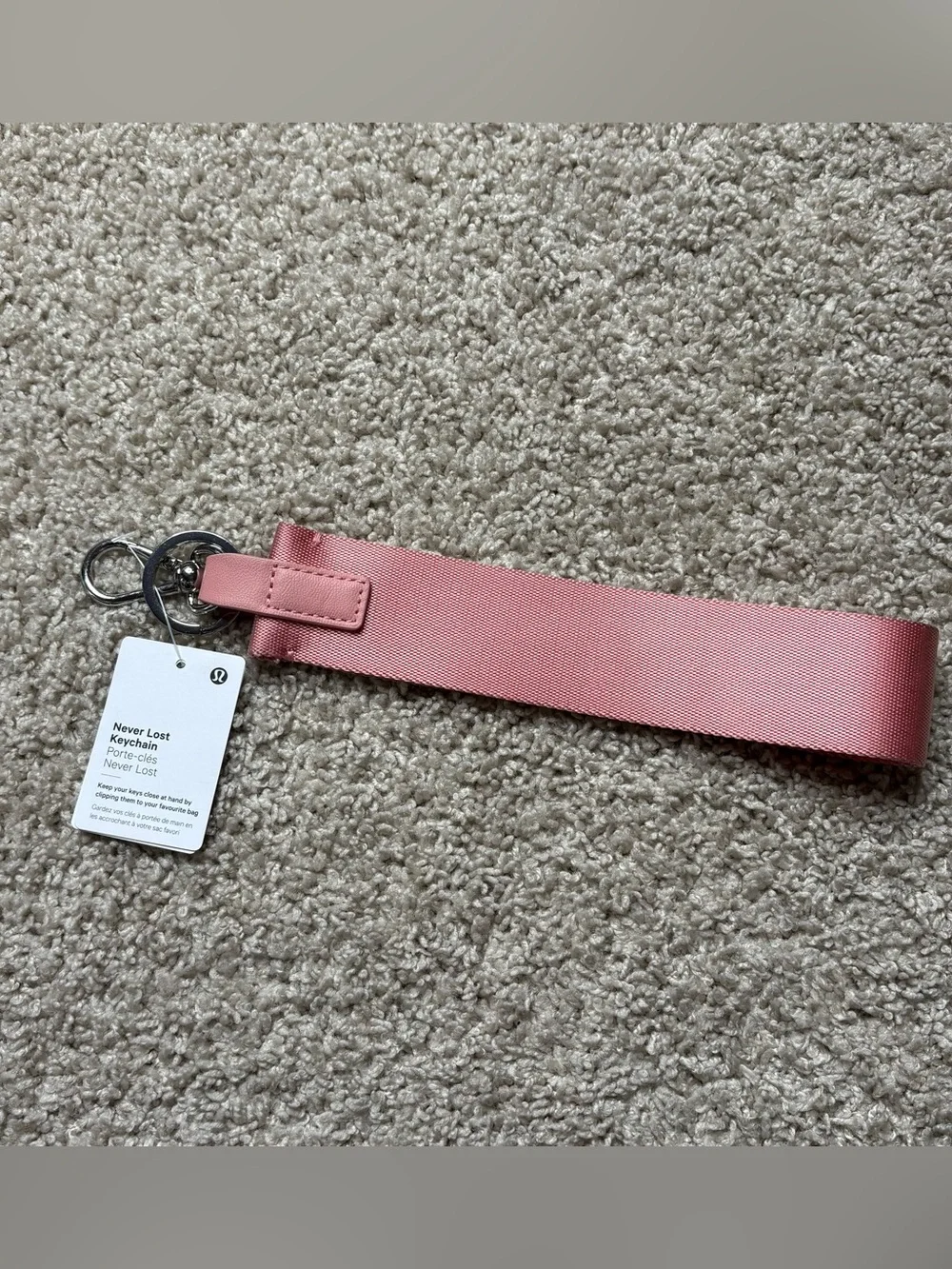 Lululemon Never Lost Keychain